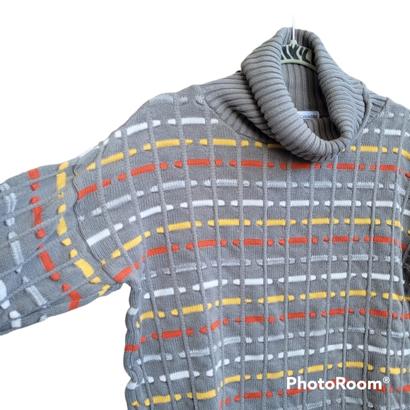 Cotton Country Neutral Fall Turtleneck Sweater - Picture 2 of 7